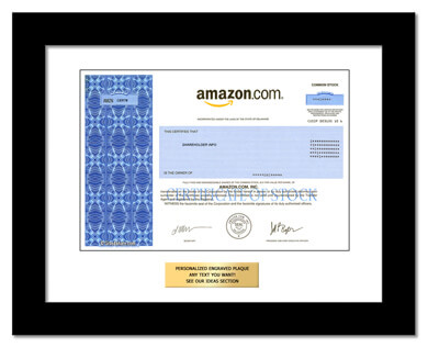 framed Amazon stock gift