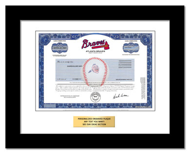 framed Atlanta (Liberty) Braves stock gift