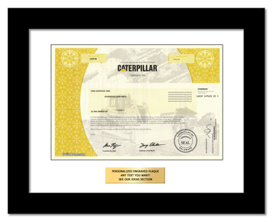 framed Caterpillar stock gift