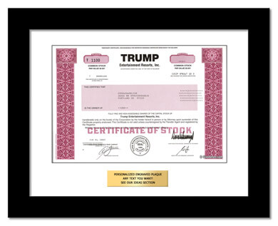 framed Trump stock gift