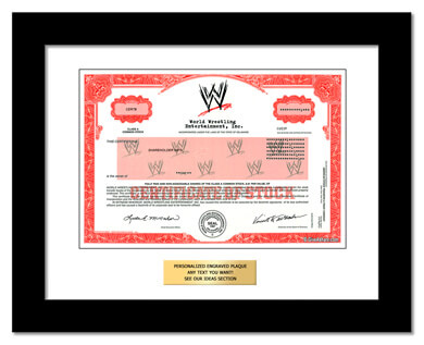 framed World Wrestling stock gift