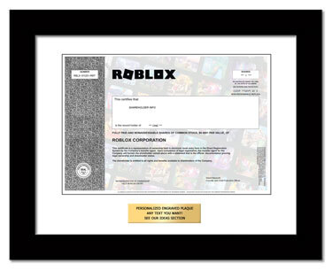 framed Roblox stock gift